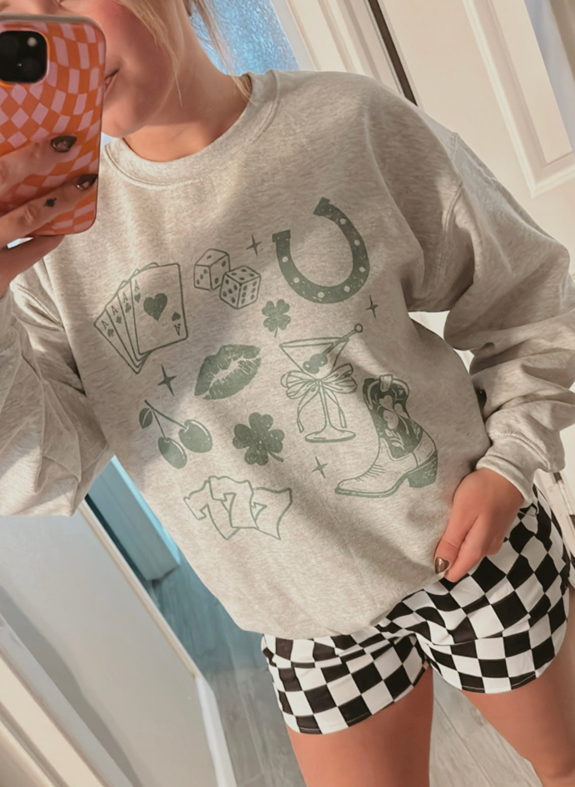 the Lucky Gal Crewneck