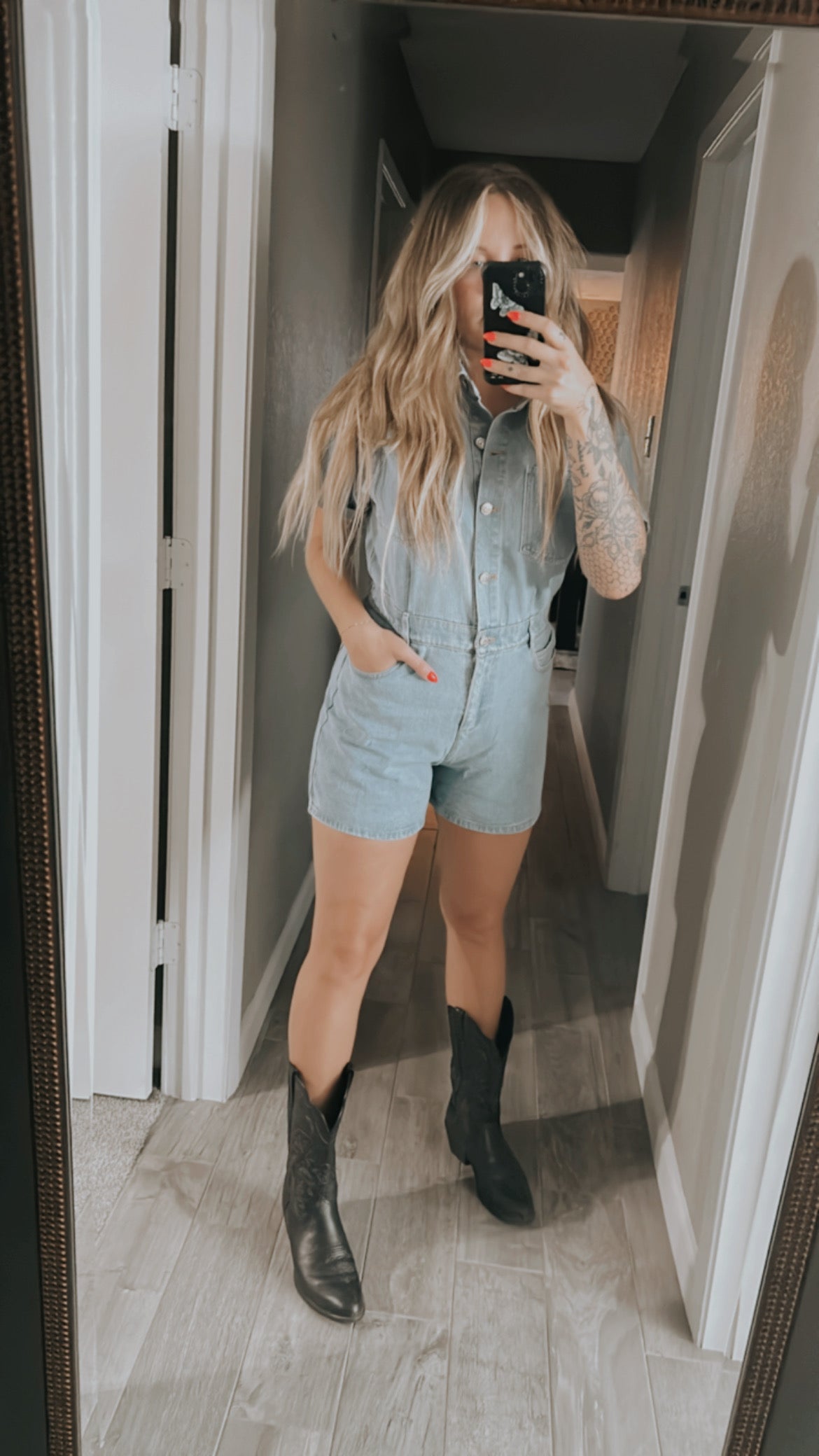 the DENIM romper