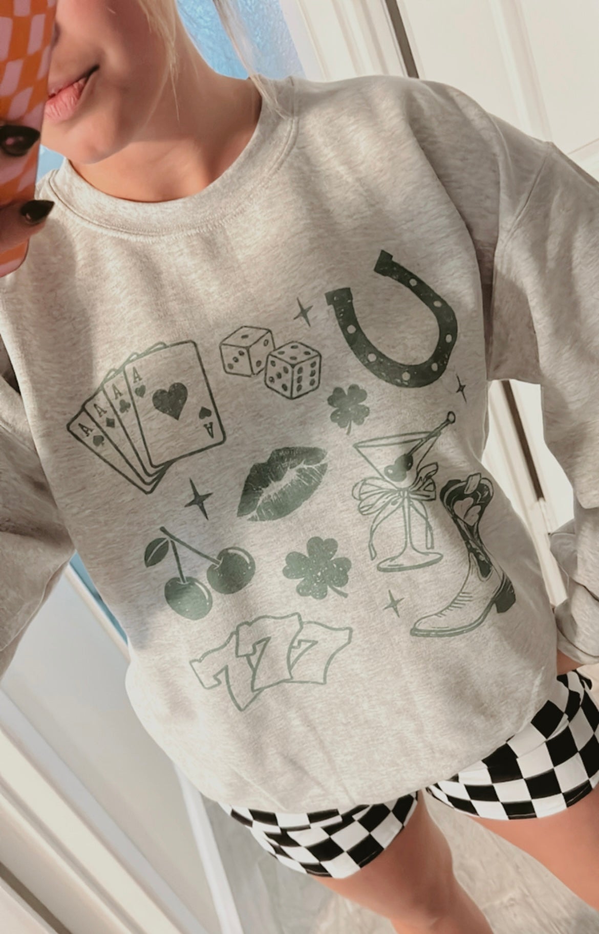 the Lucky Gal Crewneck