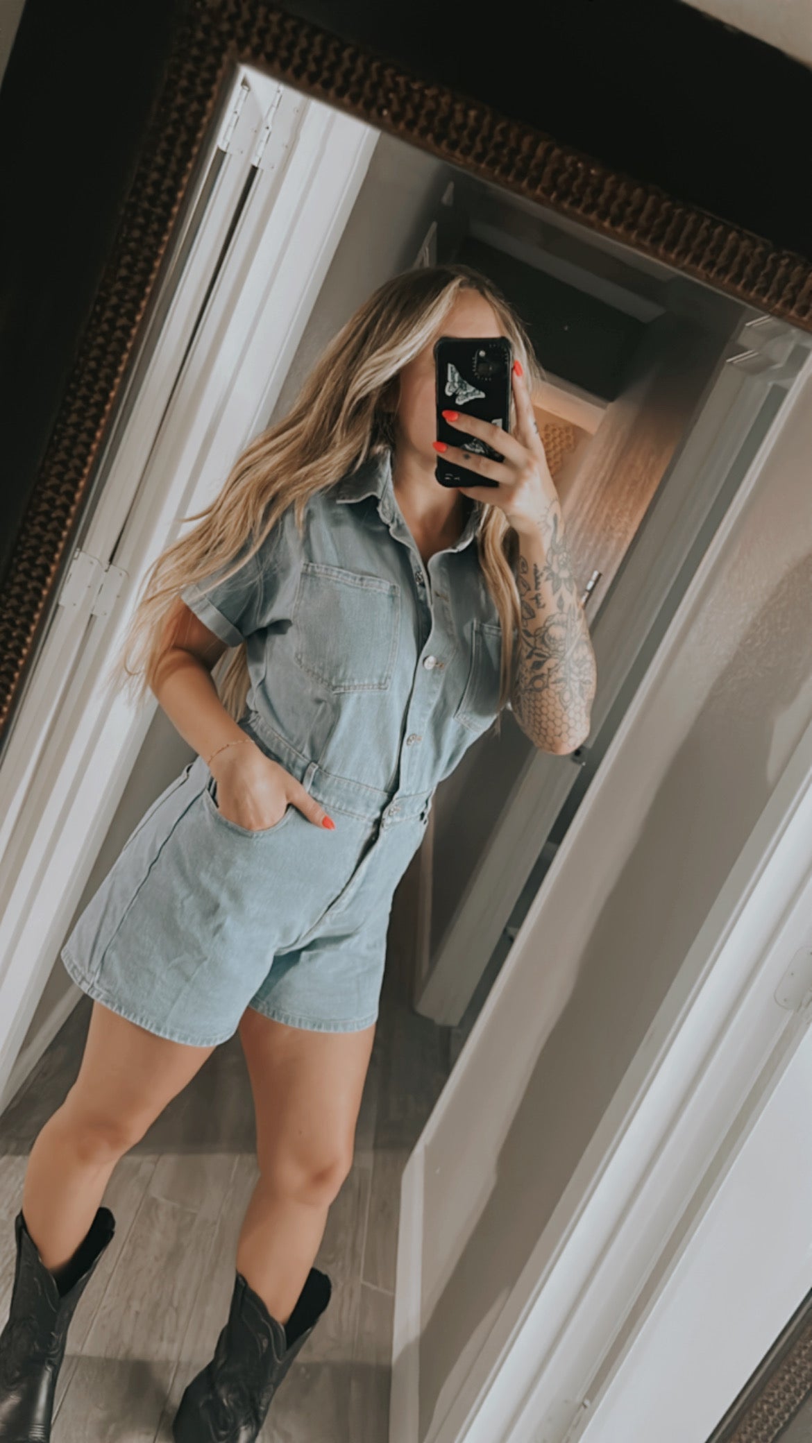 the DENIM romper