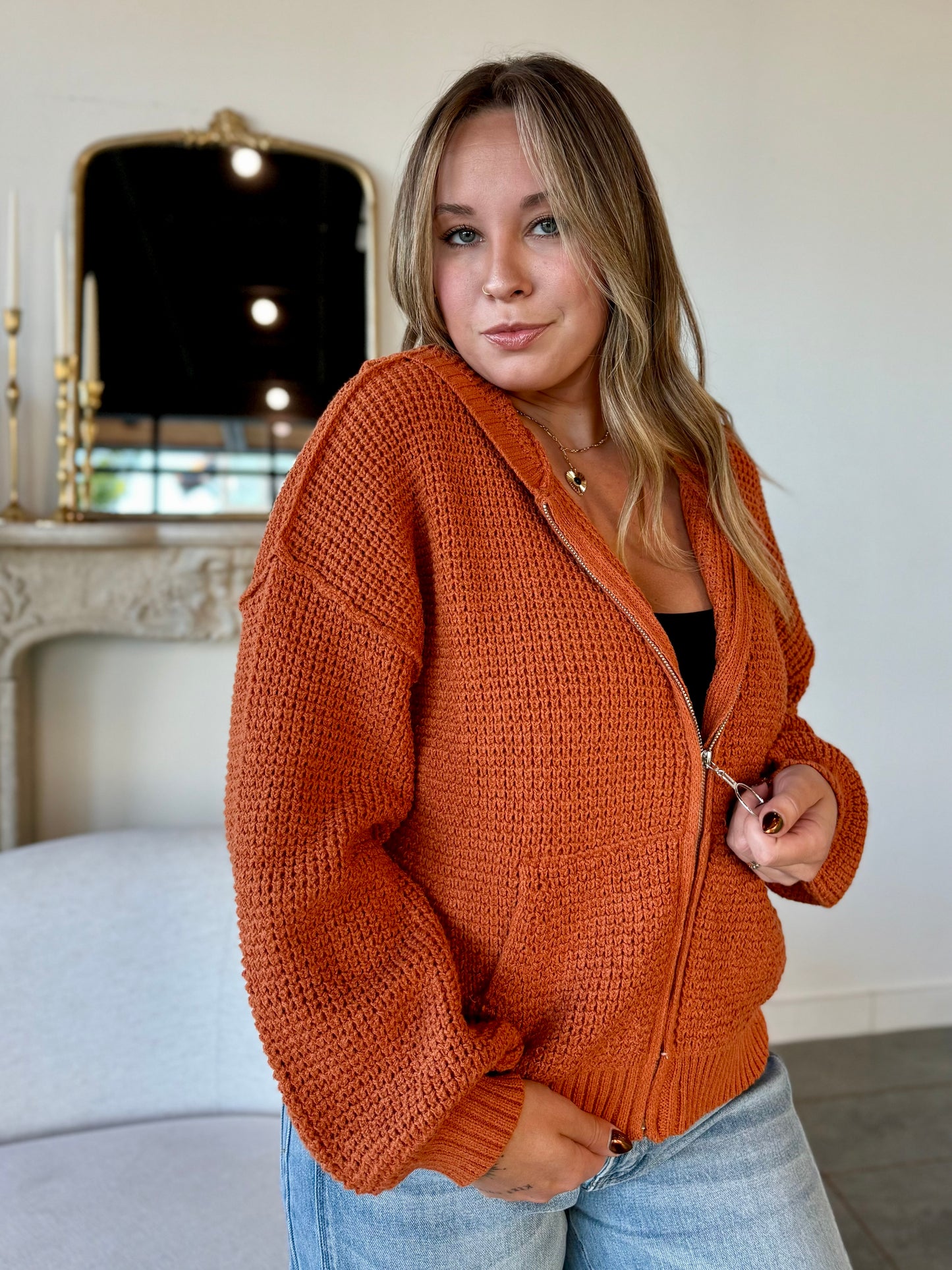 Autumn Glow Zip-Up Jacket