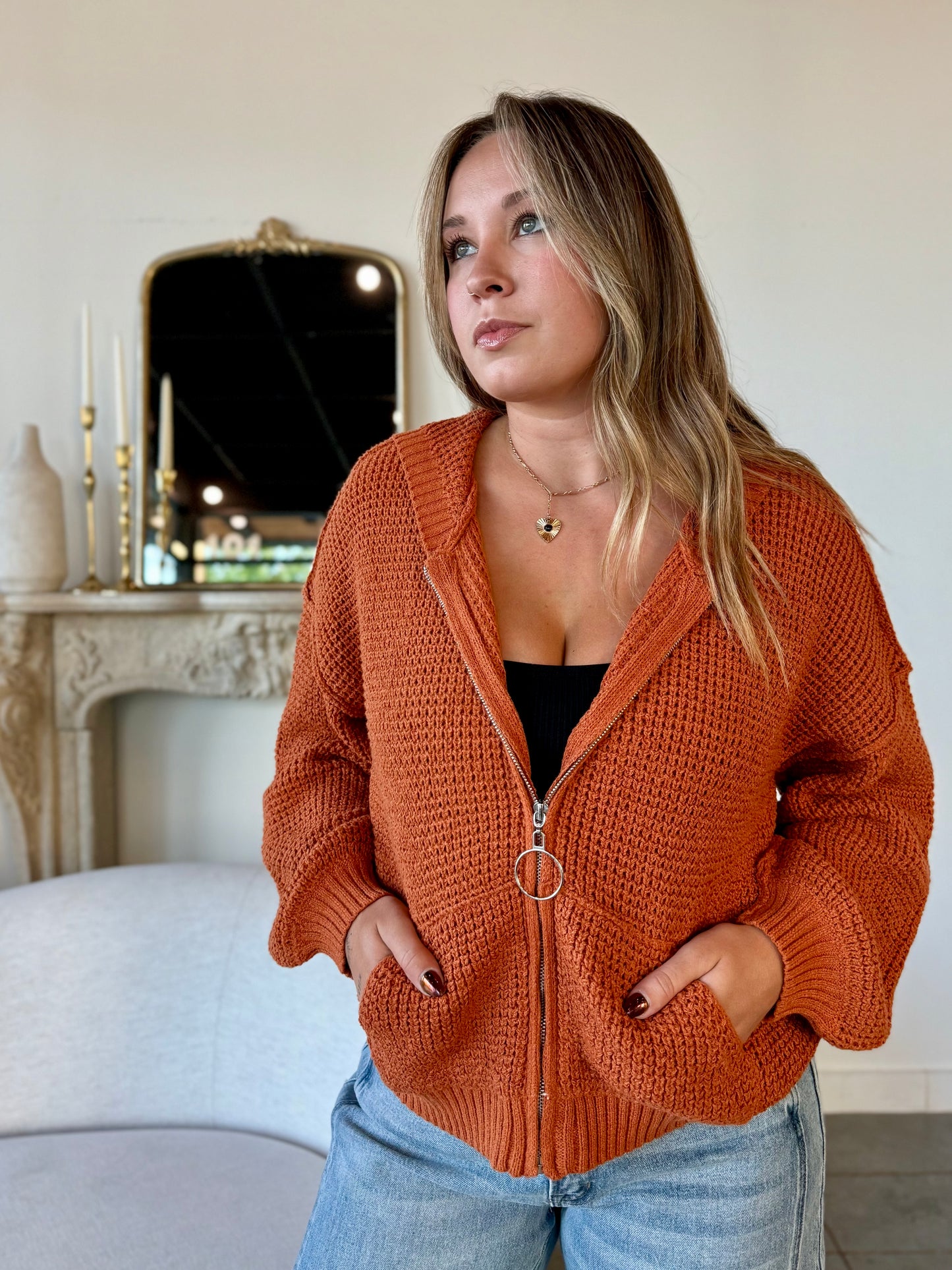 Autumn Glow Zip-Up Jacket