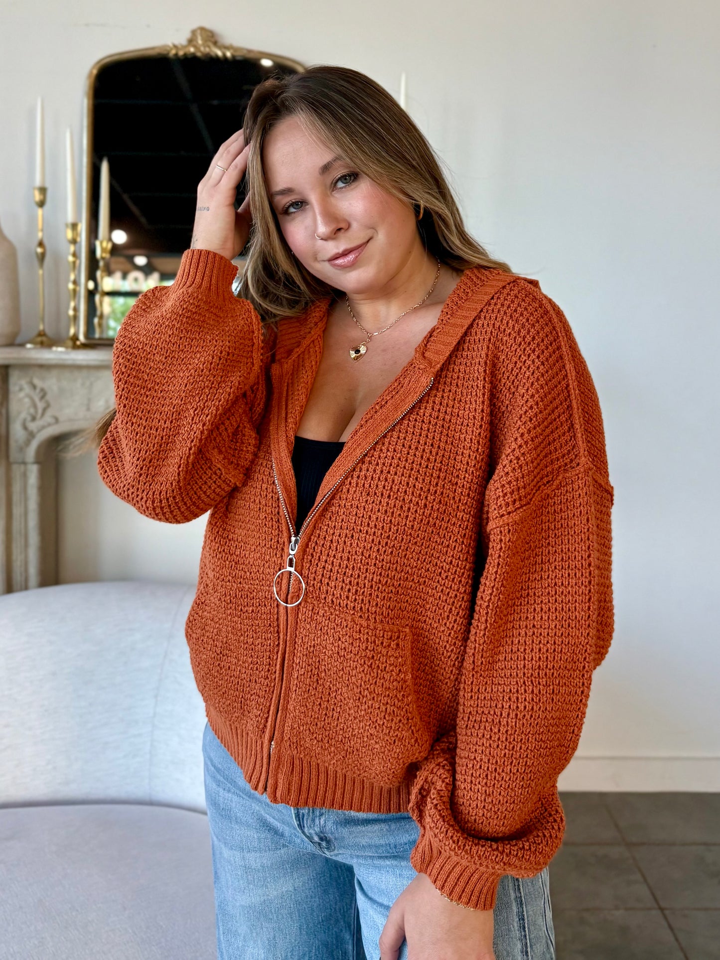 Autumn Glow Zip-Up Jacket