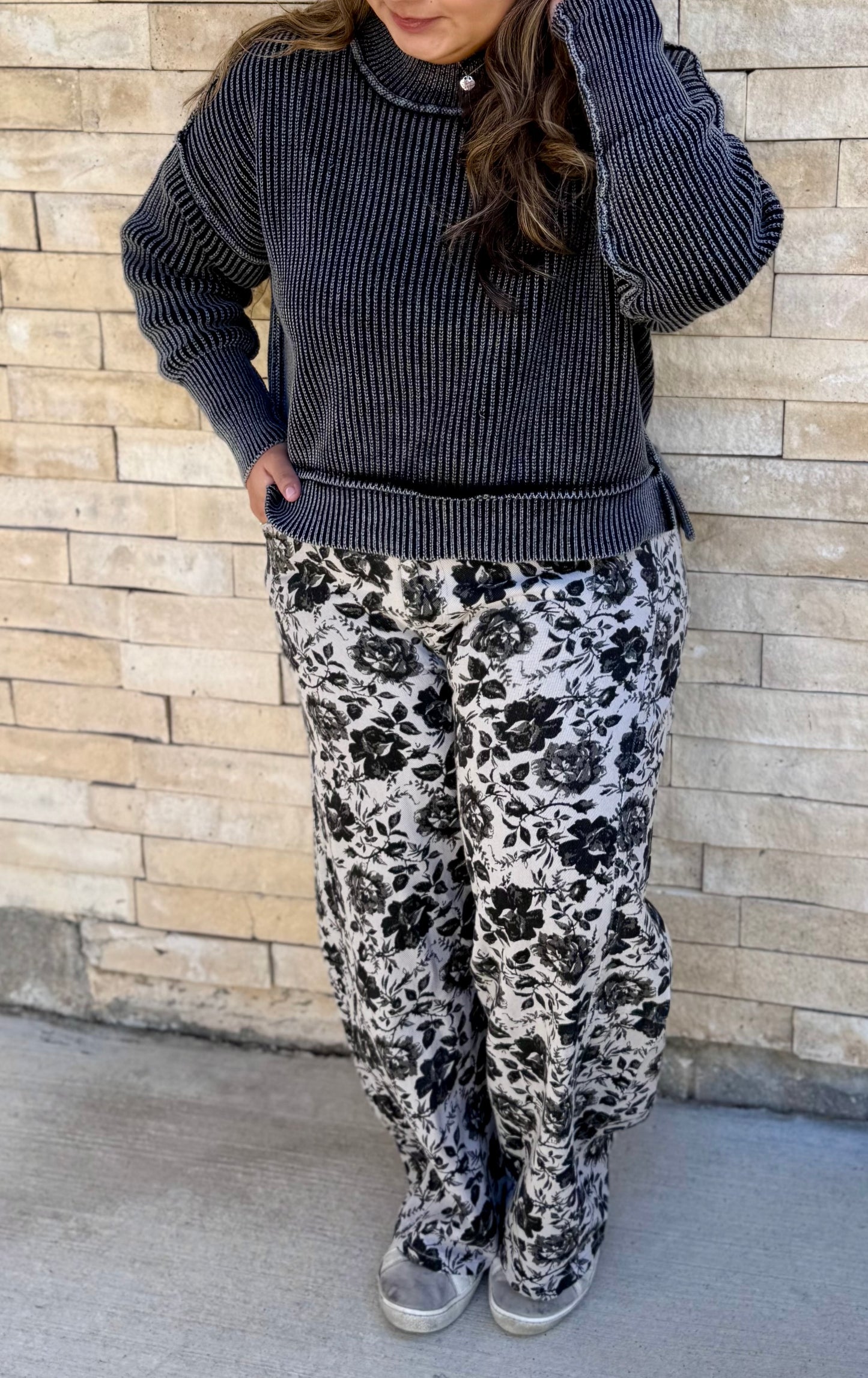 Winter Bloom Barrel Pant