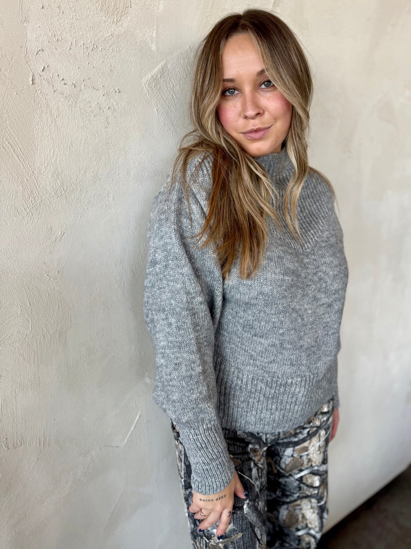 Mt Hood Mock Sweater