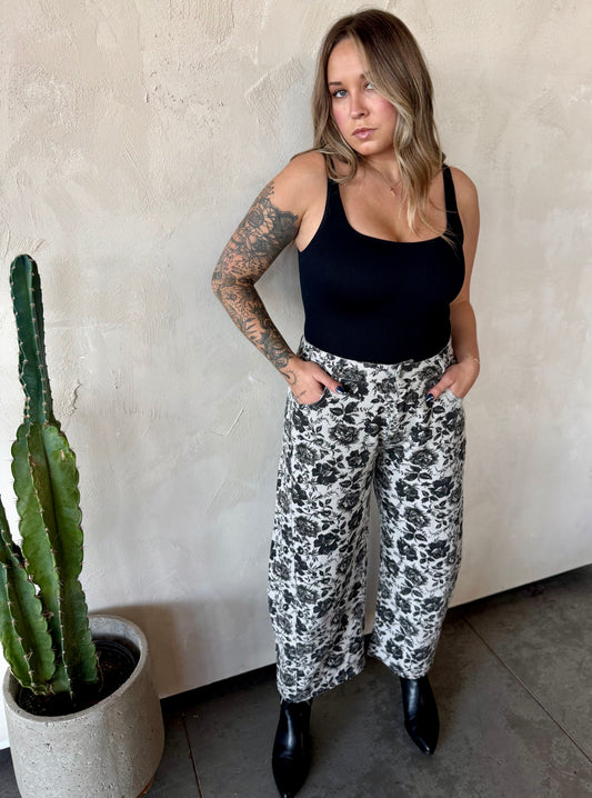 Winter Bloom Barrel Pant