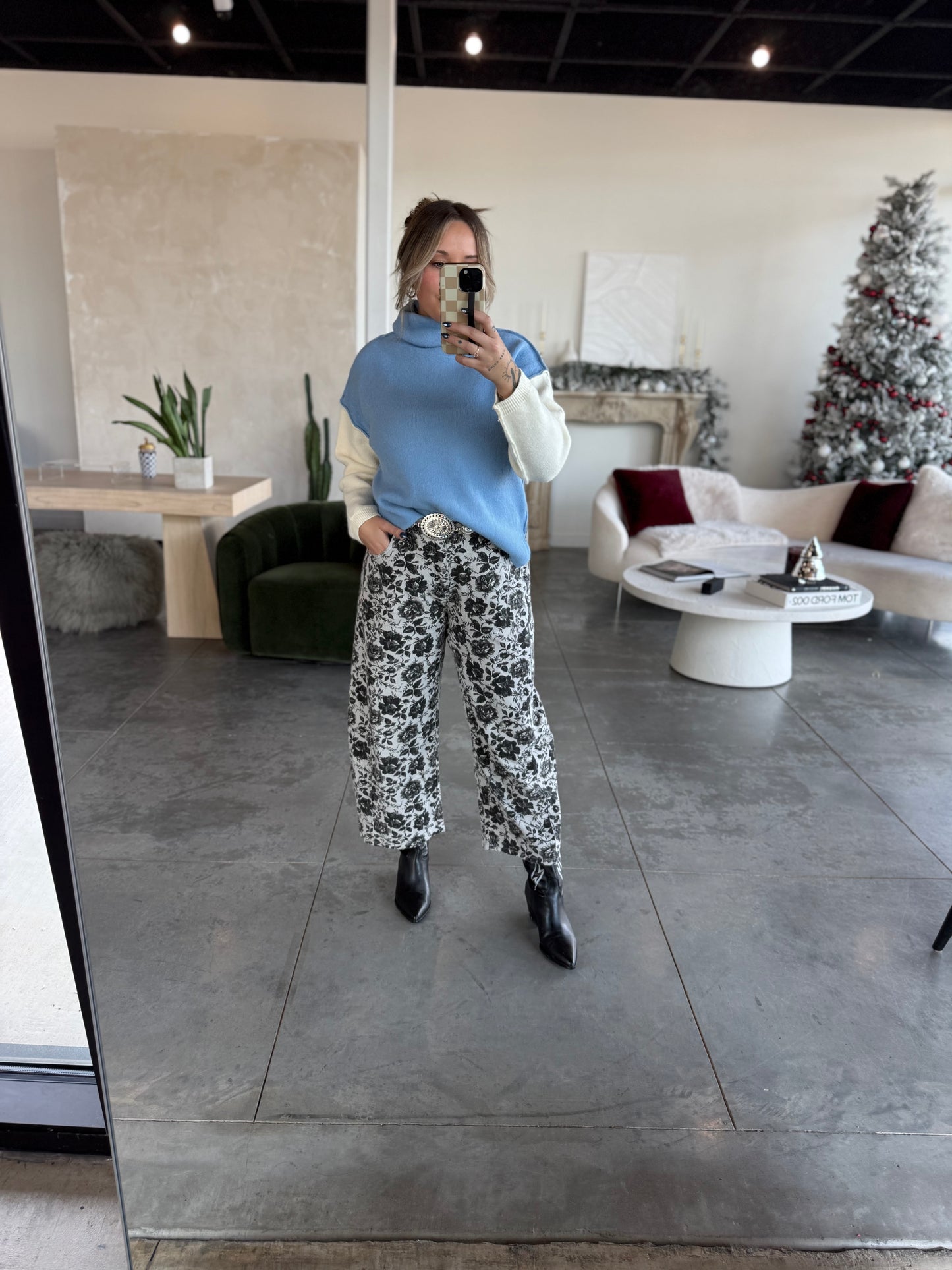 Winter Bloom Barrel Pant