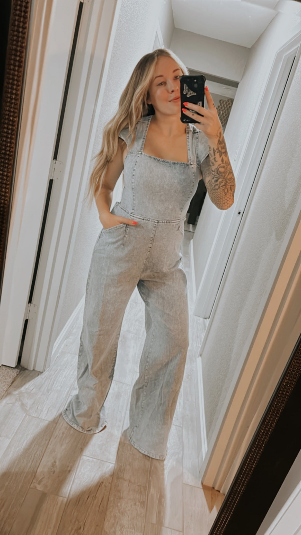 the DENIM jumpsuit