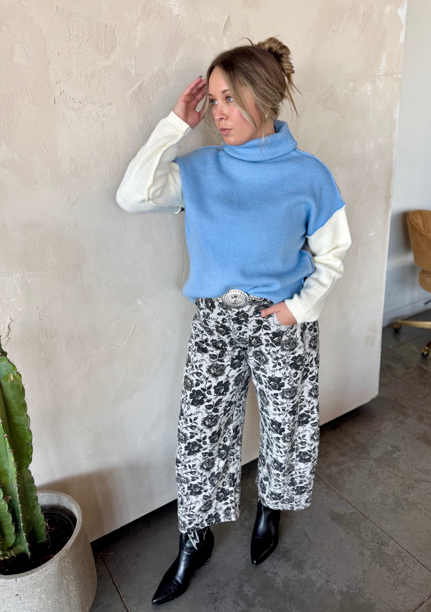 Winter Bloom Barrel Pant