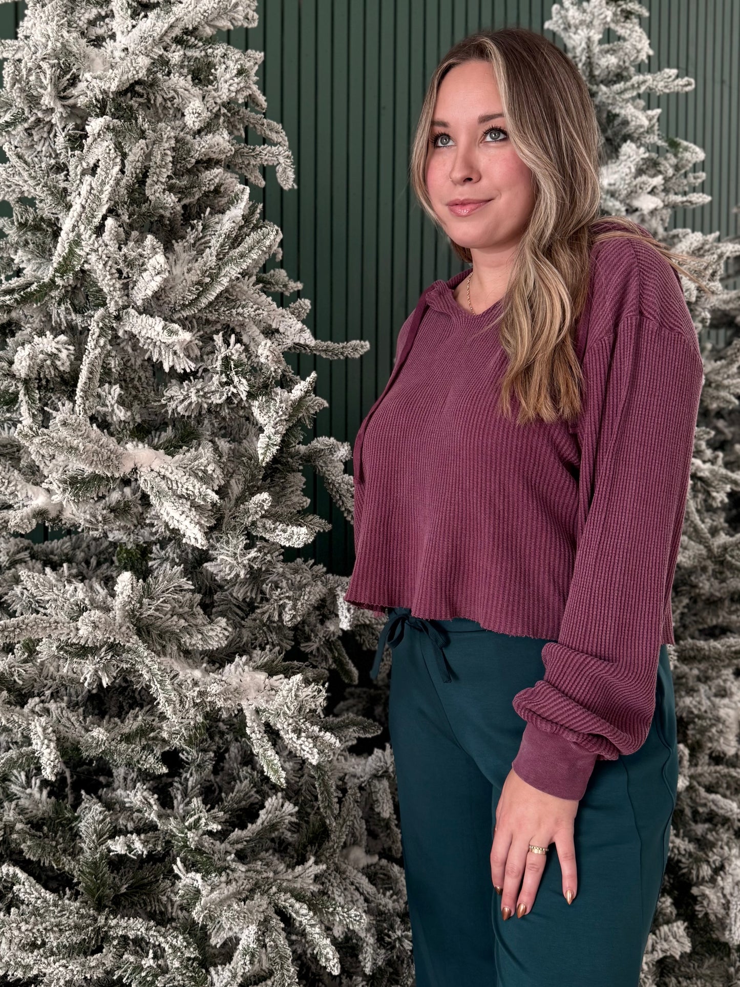 Plumberry Waffle Hoodie