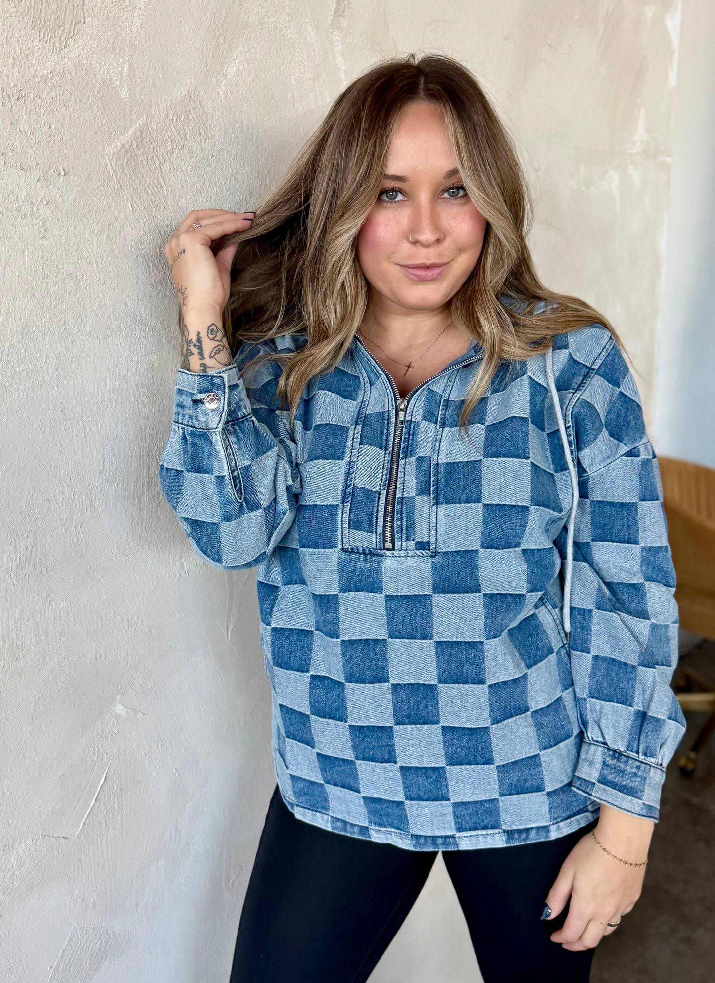 Skyline Checker Hoodie