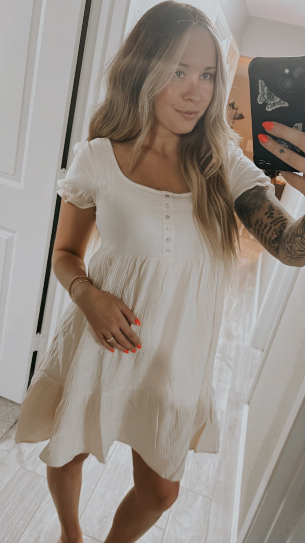 Buttercream Babydoll Dress