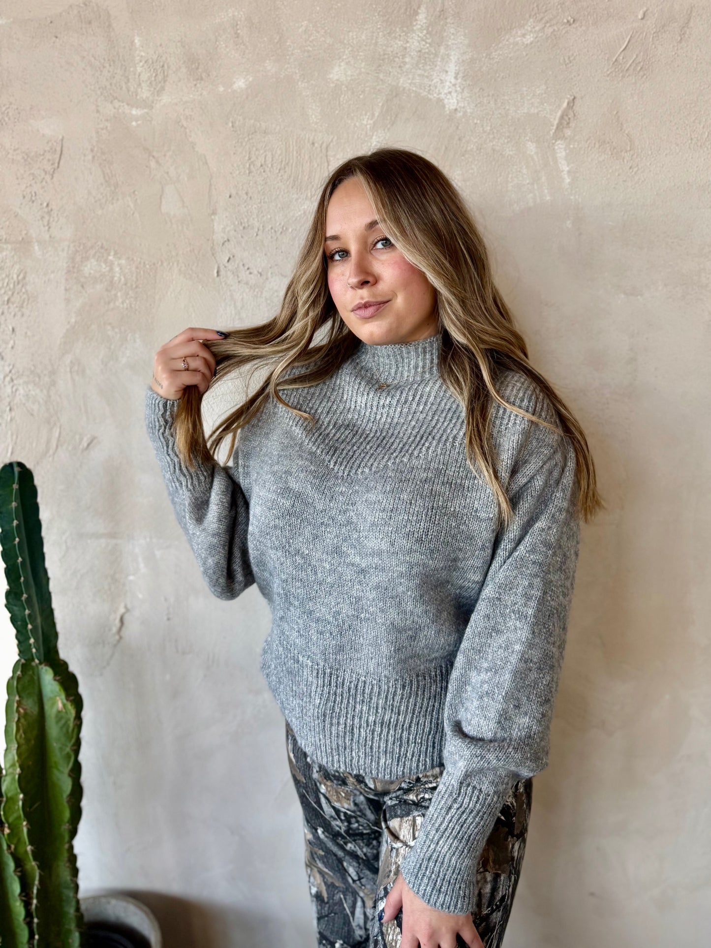 Mt Hood Mock Sweater