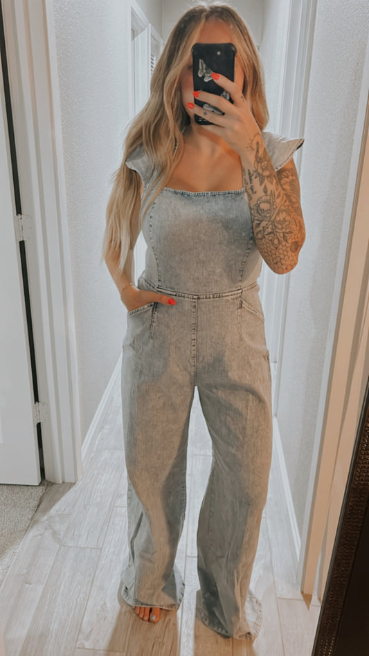 the DENIM jumpsuit