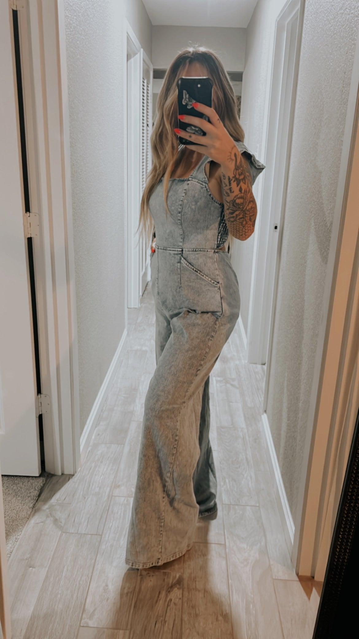 the DENIM jumpsuit