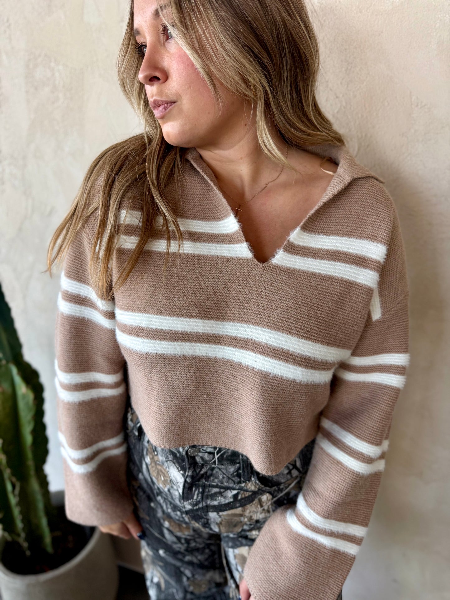 Oat Latte Crop Sweater