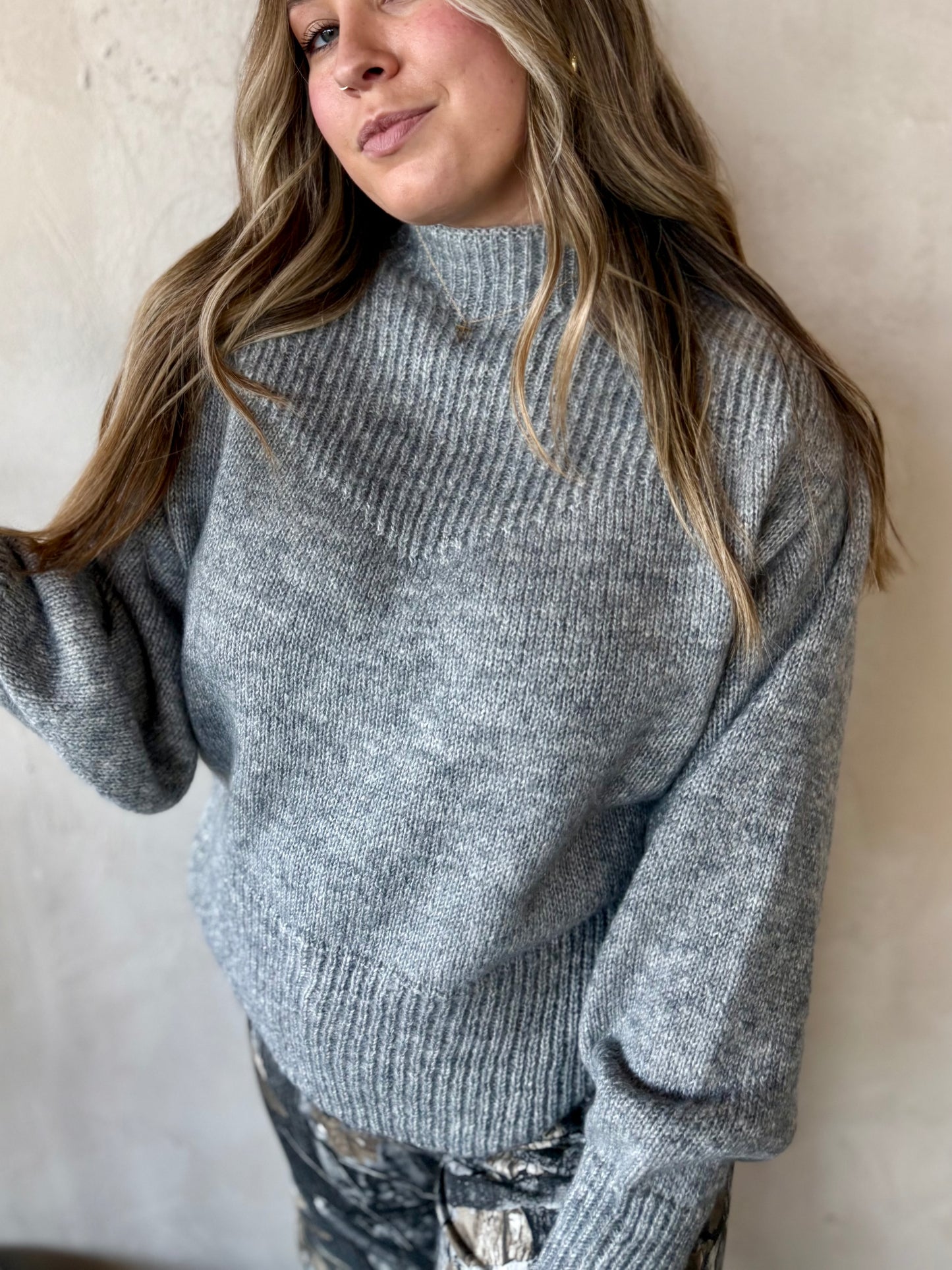 Mt Hood Mock Sweater