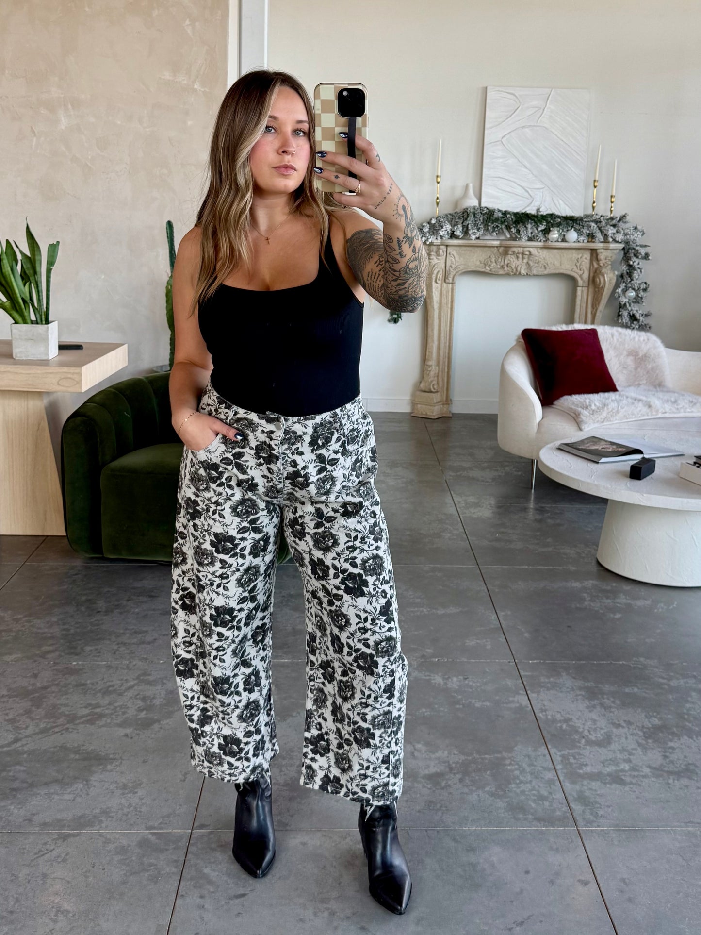 Winter Bloom Barrel Pant