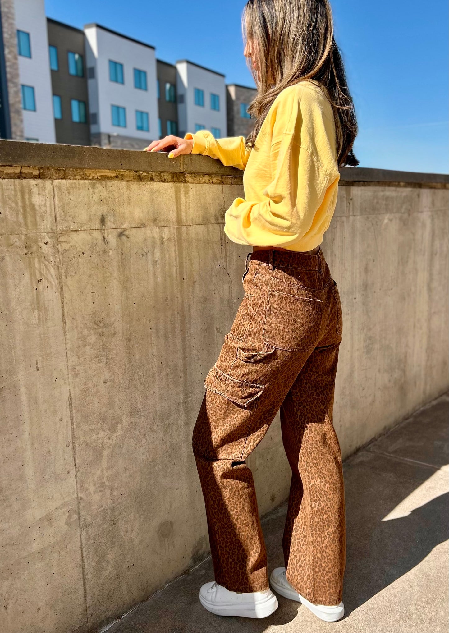 Leopard Print Cargo Pant