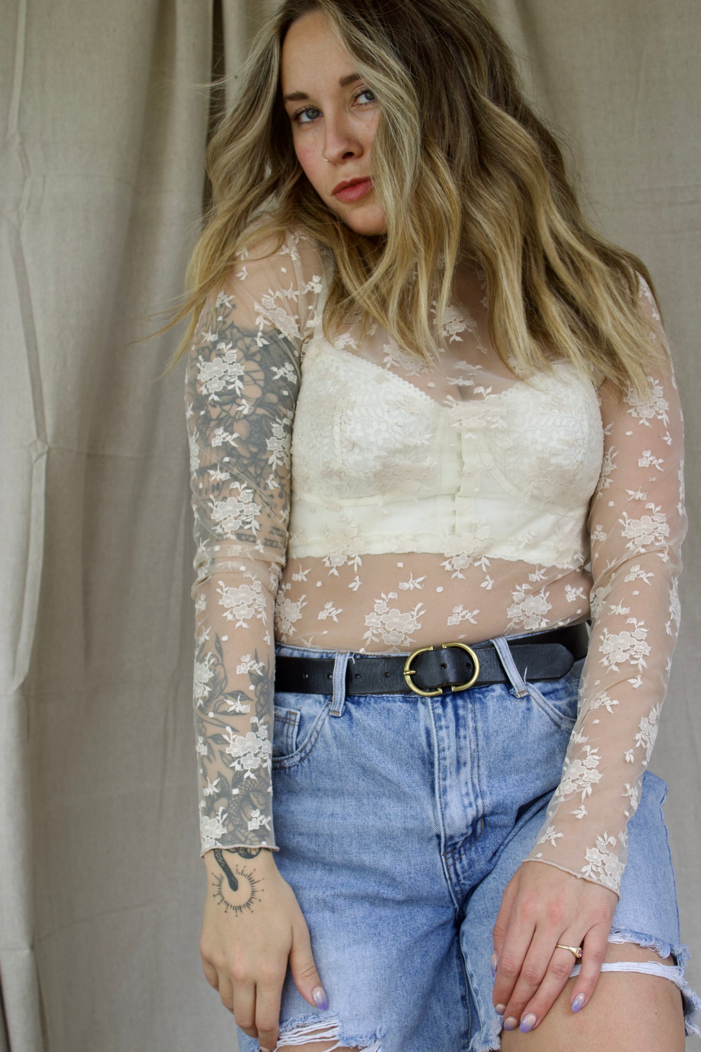 Sheer Bliss Mesh Longsleeve Top